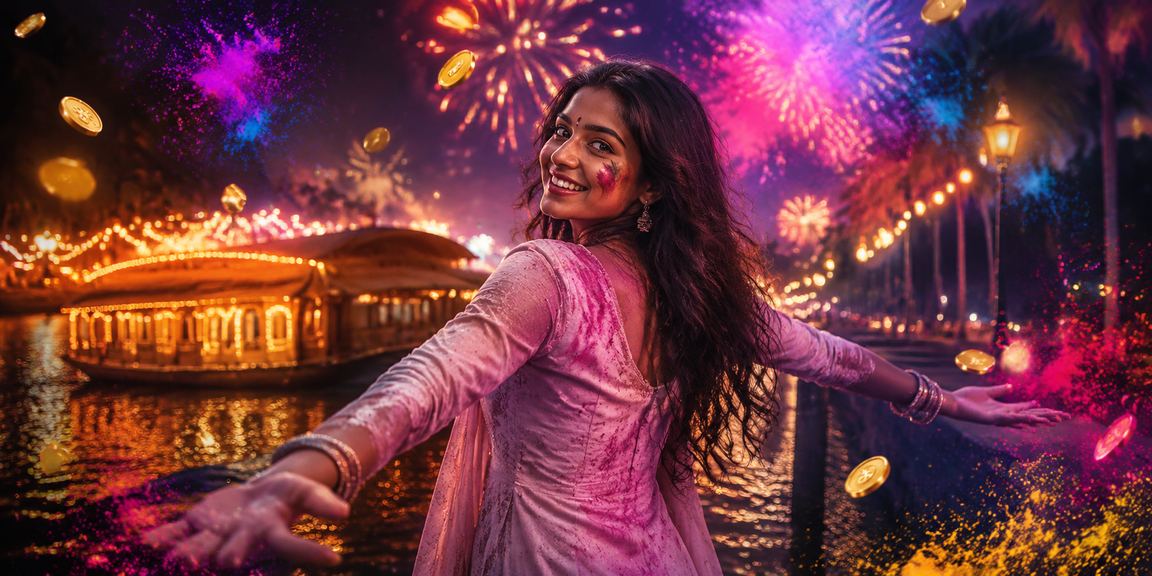 Kerala backwaters festive casino promotions with vibrant local setting