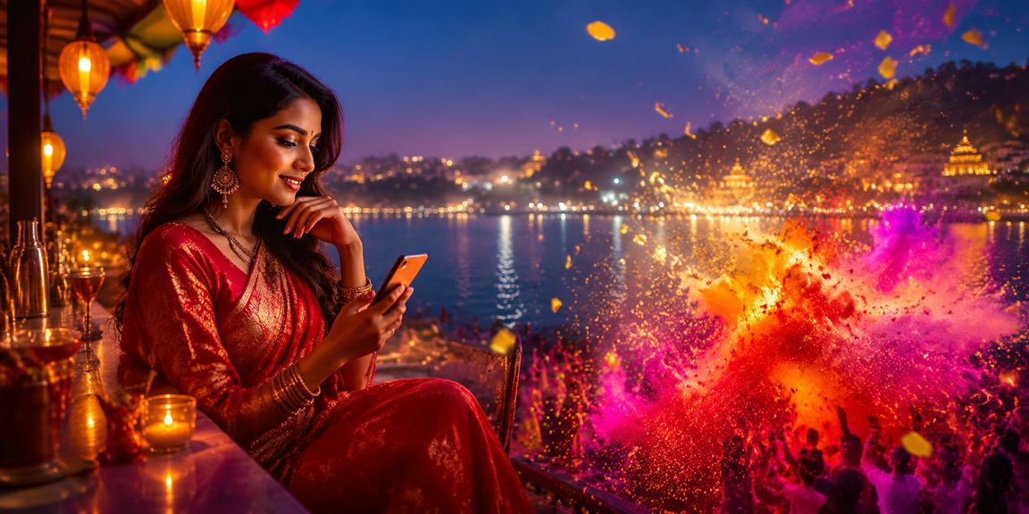 A player enjoying mobile casino in Pune city